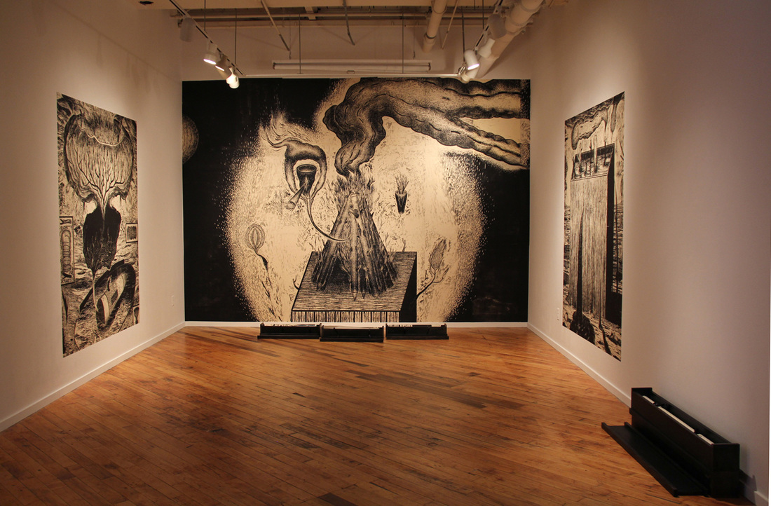 Installation view from Floods and Shelters, Open Studio, Toronto, 2014.